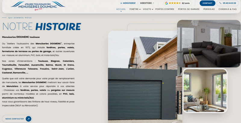 Menuiserie alu bois et pvc pres de Toulouse depuis 1973